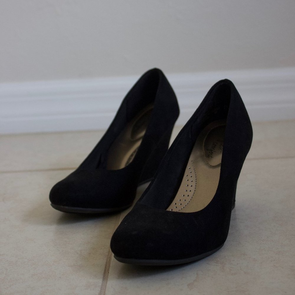 Black Wedge High Heels